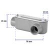 C 46977 - Condulet 3/4" conexión tipo LL, Volteck