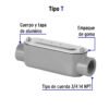 46980 - Condulet 3/4" conexión tipo T, Volteck