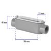 46980 - Condulet 3/4" conexión tipo T, Volteck