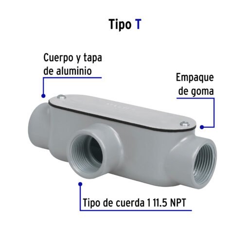 469811 46981 - Condulet 1" conexión tipo T, Volteck