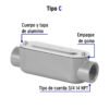 CONDULETS 46983 - Condulet 3/4" conexión tipo C, Volteck