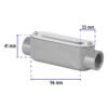 C 46983 - Condulet 3/4" conexión tipo C, Volteck