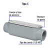 CONDULETS 46984 - Condulet 1" conexión tipo C, Volteck