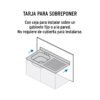 47026 - Tarja de sobreponer 80x50cm tina izquierda, Foset Basic