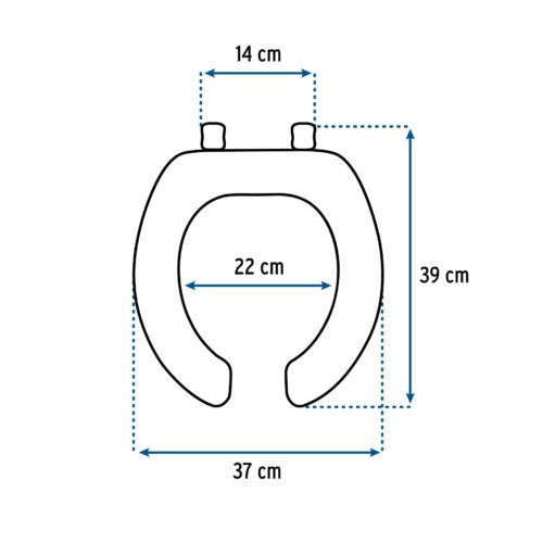 47033 47033 - Asiento redondo con tapa para WC, abierto, beige, FOSET