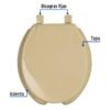 47033. 47033 - Asiento redondo con tapa para WC, abierto, beige, FOSET