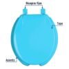 47034 - Asiento redondo con tapa para WC, abierto, azul, FOSET