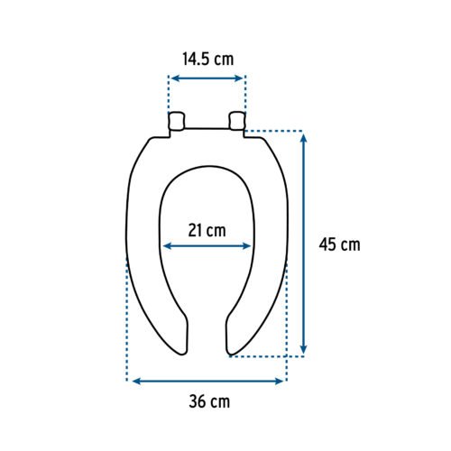 47035 - Asiento alargado con tapa para WC, abierto, beige, FOSET