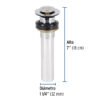 47037 - Contra p/lavabo sin rebosadero, sistema push, cromo, 1-1/4"