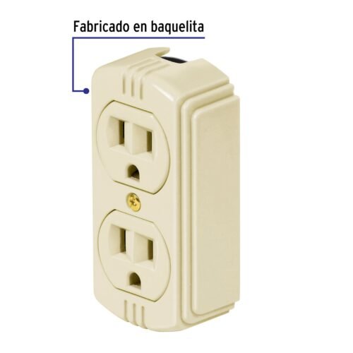 470411 47041 - Contacto de sobreponer dúplex, 2 polos?? a granel