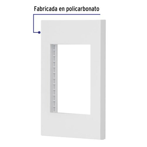 47043 - Placa 1 ventana, 3 módulos, línea Española, color blanco