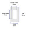 47043 - Placa 1 ventana, 3 módulos, línea Española, color blanco