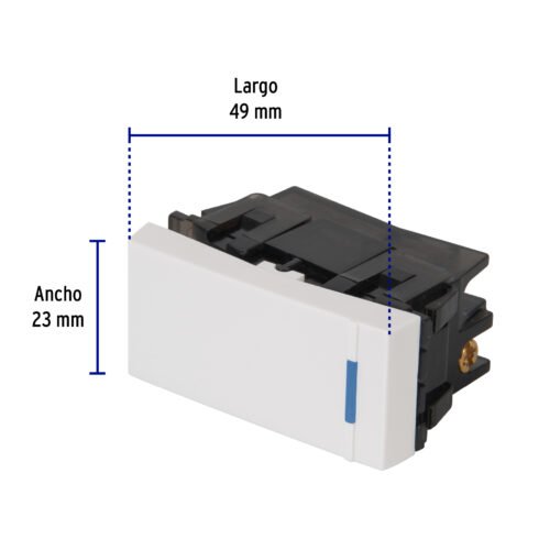 470452 47045 - Interruptor sencillo 1 módulo, línea Española, color blanco