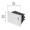 470462 47046 - Interruptor sencillo 1.5 módulos,línea Española,color blanco