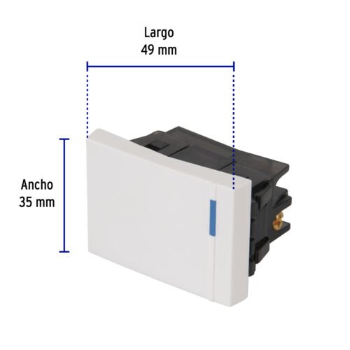 470462 47046 - Interruptor sencillo 1.5 módulos,línea Española,color blanco