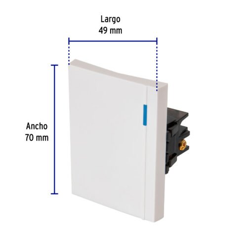 470472 47047 - Interruptor sencillo 3 módulos, línea Española, color blanco
