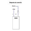 470473 47047 - Interruptor sencillo 3 módulos, línea Española, color blanco