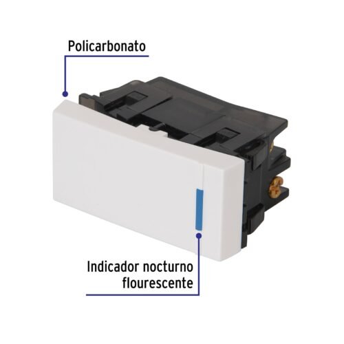 470481 47048 - Interruptor de 3 vías, 1 módulo, línea Española,color blanco