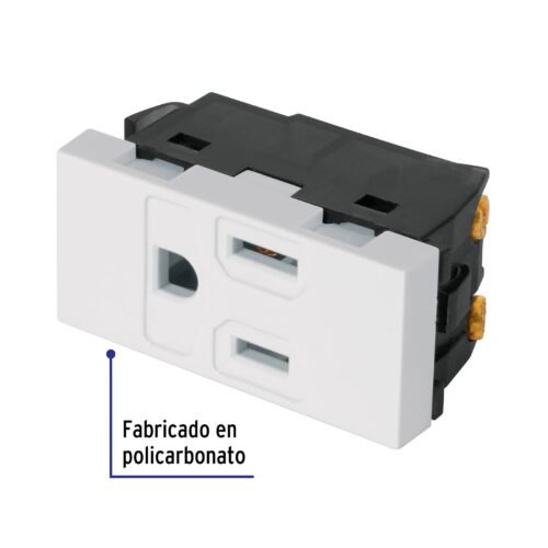 470511 47051 - Contacto aterrizado, 1 módulo, línea Española, color blanco
