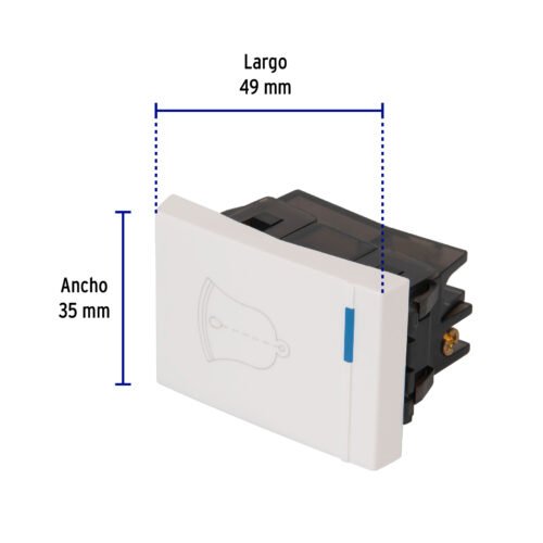 470532 47053 - Interruptor para timbre, 1.5 módulos, línea Española, blanco