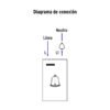 470533 47053 - Interruptor para timbre, 1.5 módulos, línea Española, blanco