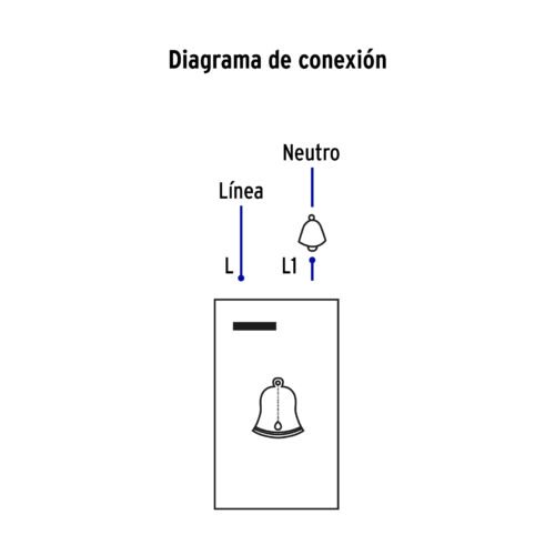 470533 47053 - Interruptor para timbre, 1.5 módulos, línea Española, blanco