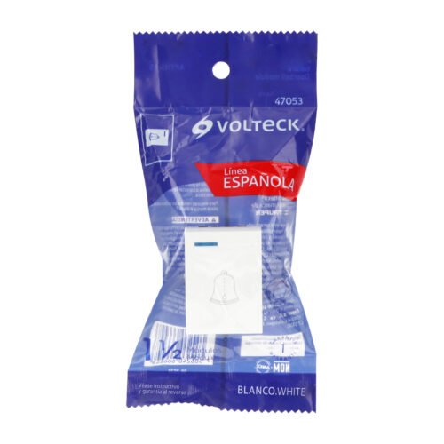 470534 47053 - Interruptor para timbre, 1.5 módulos, línea Española, blanco
