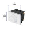 470542 47054 - Dimmer giratorio, 1.5 módulos, línea Española, color blanco