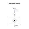 470543 47054 - Dimmer giratorio, 1.5 módulos, línea Española, color blanco