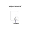 47057 - Toma con 2 puertos USB, 1.5 módulos, línea Española, blanco