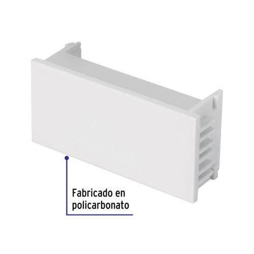 47058 - Tapón ciego, 1 módulo, línea Española, color blanco, Volteck