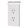 47059 - Placa armada contacto dúplex, 3 módulos, Española, blanco