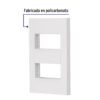 470631 47063 - Placa 2 ventanas, 1 módulo, línea Española, color blanco