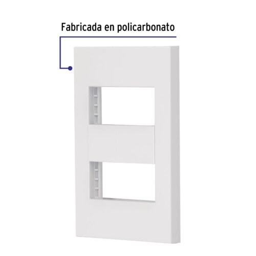 470631 47063 - Placa 2 ventanas, 1 módulo, línea Española, color blanco