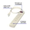 47183 - Multicontacto 14 AWG 6 entradas supresor de picos 270 joules