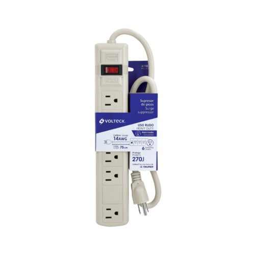 47183 - Multicontacto 14 AWG 6 entradas supresor de picos 270 joules