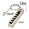 47185 - Multicontacto 14 AWG 6 entradas supresor de picos 600 joules