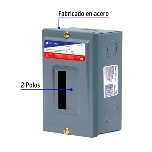 47195 - Centro de carga de sobreponer, 2 polos, Volteck