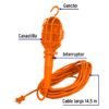 472601 47260 - Lámpara de taller con canastilla plástica, 14.5 m, Volteck