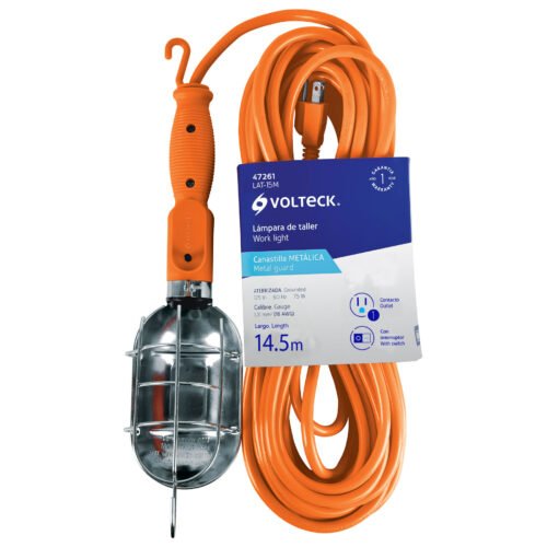 472612 47261 - Lámpara de taller con canastilla metálica 14.5 m, Volteck