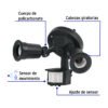 472751 47275 - Arbotante negro c/sensor movimiento, lámparas no incluidas