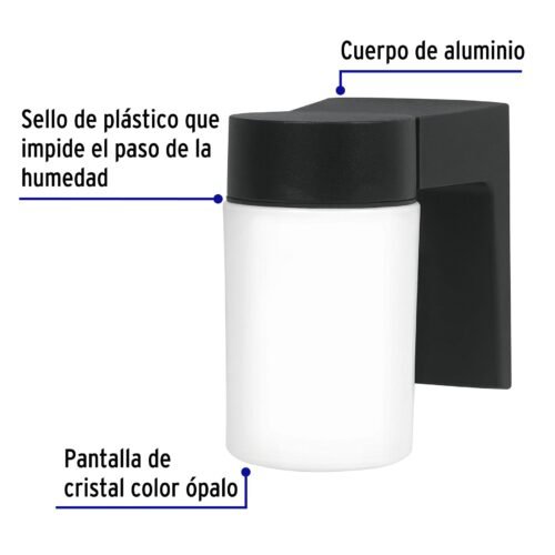 472871 47287 - Arbotante de pared tipo vaso, lámpara no incluida, Volteck