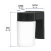 472872 47287 - Arbotante de pared tipo vaso, lámpara no incluida, Volteck