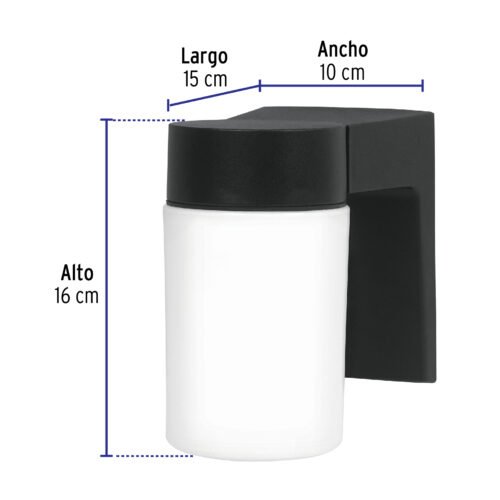 472872 47287 - Arbotante de pared tipo vaso, lámpara no incluida, Volteck