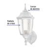 472881 47288 - Arbotante tipo farol tradicional soportado p/exterior blanco