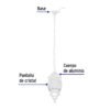 472961 47296 - Arbotante tipo farol tradicional colgante p/exterior, blanco