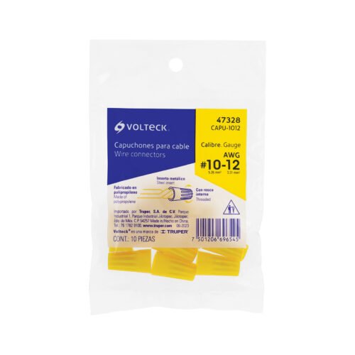 47328 - Bolsa con 10 capuchones para cable, calibres 12 a 10 AWG
