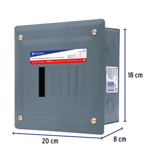 47331 - Centro de carga empotrable, 6 polos, Volteck