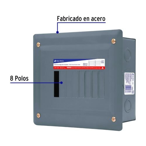 473331 47333 - Centro de carga empotrable, 8 polos, Volteck