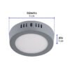 473461 47346 - Luminario LED tipo plafón 6 W, redondo, luz de día, gris